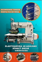 Máquina de Costura Elastiqueira 18 agulhas cilíndricas Direct Drive - pronta para LASTEX - Megamak