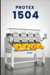 Máquina de Bordar-4 cabeças e 12 agulhas Área de Bordado: 400 × 400 mm Área de Bordado em Boné: 270°-Protex